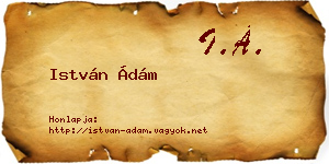 István Ádám névjegykártya